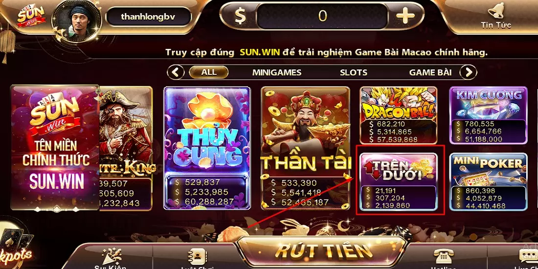 Cách chơi thắng Trên Dưới Sunwin cực hay cho game thủ