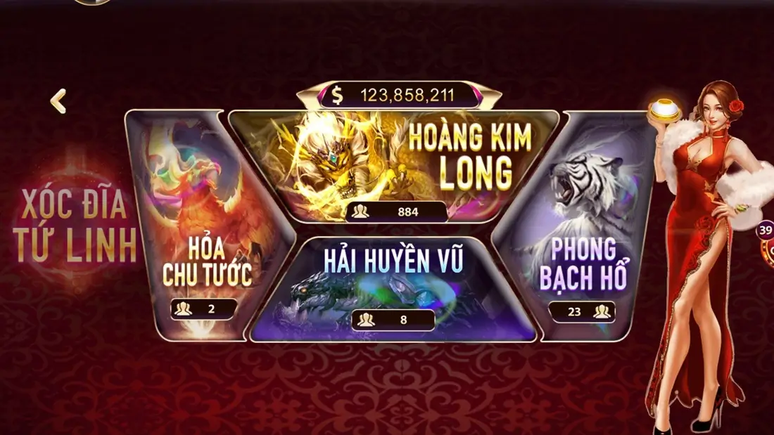 Chơi xóc đĩa Tứ Linh tại cổng game Sunwin